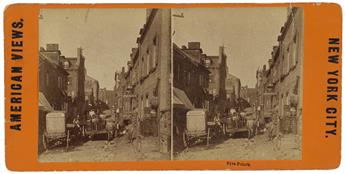 (STEREO VIEWS) Group of 265 views of New York City, including bustling street scenes and harbor views, as well as Central Park, Coney I
